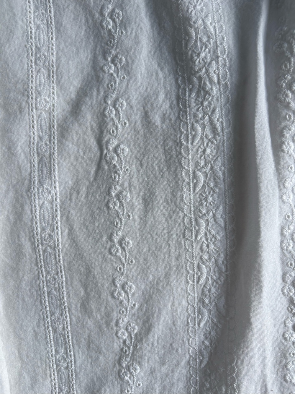 Eyelet Cotton Blouse Size 22 White - Picture 3 of 7